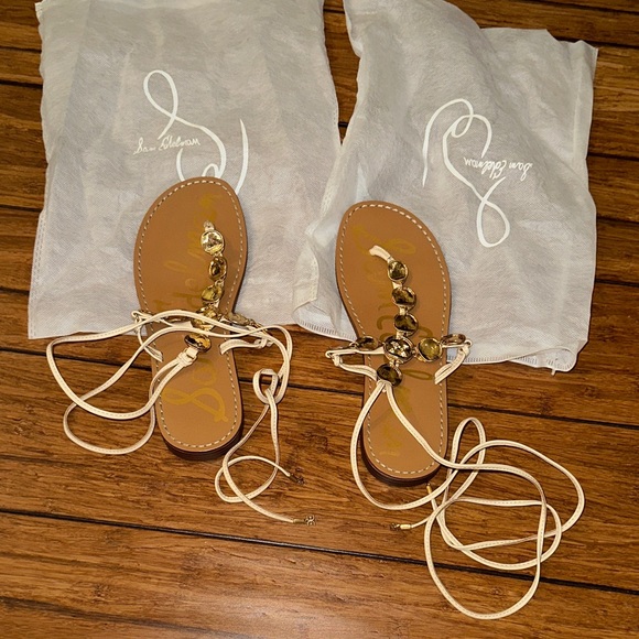 Sam Edelman Shoes - Sam Edelman Tan Beaded Sandals